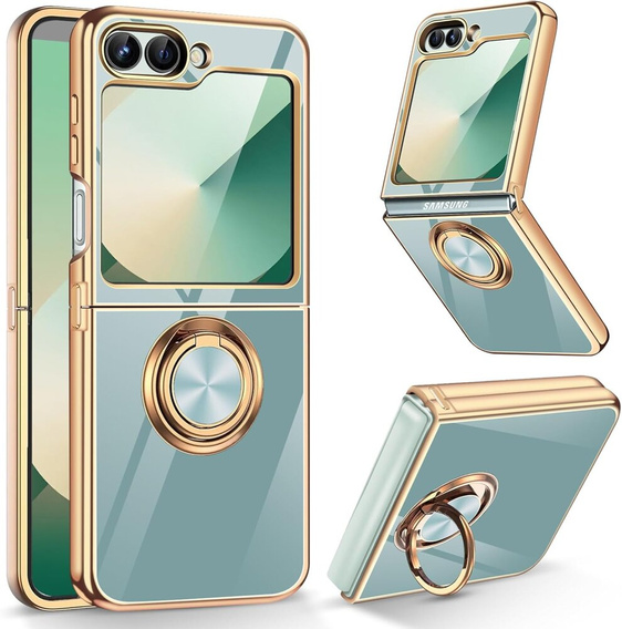 Huse pentru Samsung Galaxy Z Flip7 FE / Z Flip6, Electro Ring, de mentă