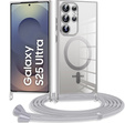 Husă pentru Samsung Galaxy S25 Ultra, Electro MagSafe, de argint + Lanyard
