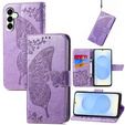 Cu clapetă pentru Samsung Galaxy S25 FE, Butterfly, violet