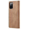Husa CASEME pentru Samsung Galaxy S20 FE, Leather Wallet Case, maro