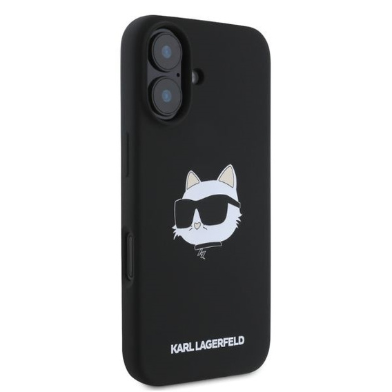 Husă din silicon cu imprimeu Choupette Karl Lagerfeld pentru iPhone 16