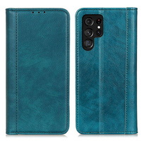 Huse pentru Samsung Galaxy S24 Ultra, Wallet Litchi Leather, verde