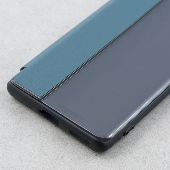 Husă cu clapetă pentru Honor 70 5G, Side View, verde