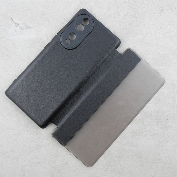 Husă cu clapetă pentru Honor 70 5G, Side View, negru