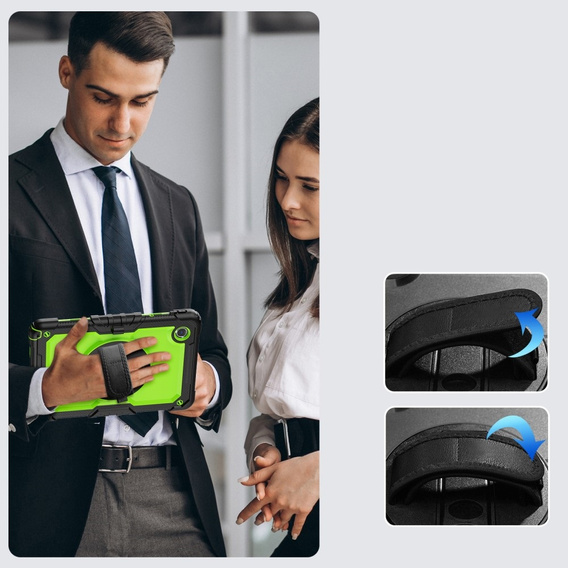 Husa blindată pentru Lenovo Tab M11, carcasă de protecție 360 cu slot pentru stylus, verde