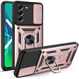 Husă blindată pentru Samsung Galaxy S21 FE, CamShield Slide, roz rose gold