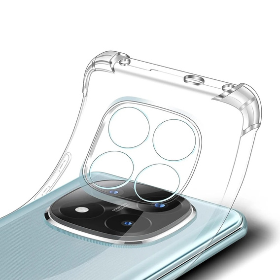 Carcasă pentru Xiaomi Redmi Note 14 Pro+ 5G, Erbord Dropproof, transparentă + Sticlă