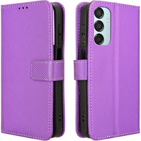 Cu clapetă pentru Samsung Galaxy M15 5G, Wallet Smart Magnet, violet