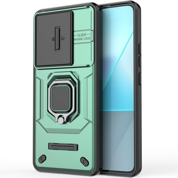 Husă pentru Xiaomi Redmi Note 13 Pro 5G, KickStand Camera Lens, verde