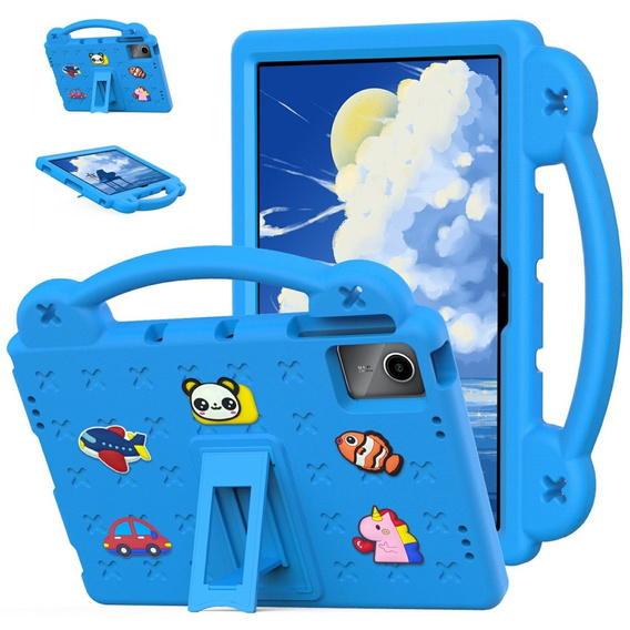 Husă pentru copii pentru Lenovo Tab M11, Cute Patterns, cu suport, albastru