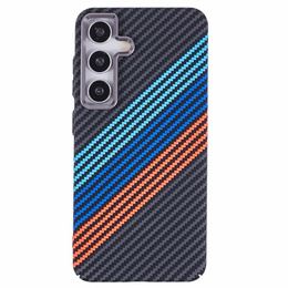 Carcasa pentru Samsung Galaxy S25, Carbon Fiber MagSafe, albastru închis