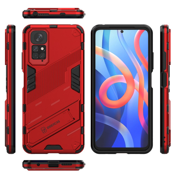 Husa pentru Xiaomi Redmi Note 11/11S, Military kickstand, albastru