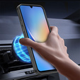 Huse pentru Samsung Galaxy A34 5G, ERBORD Business, cu placă de suport pentru mașină, gri deschis