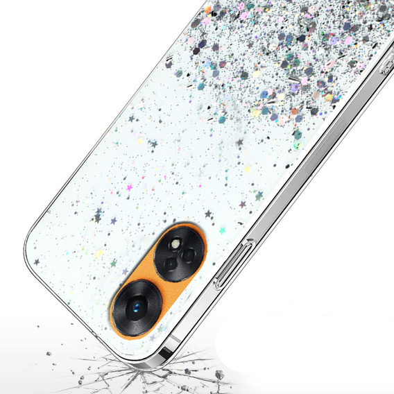 Huse pentru Oppo Reno8 T, Glittery, transparentă