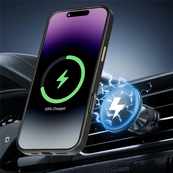 Carcasă din fibră aramidică magnetică cu ramă metalică pentru cameră pentru iPhone 17 Pro Max