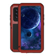Love Mei Huse pentru Samsung Galaxy A52/A52s, armored with glass, roșu