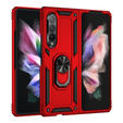 Husă blindată pentru Samsung Galaxy Z Fold3 5G, Nox Case Ring, roșu