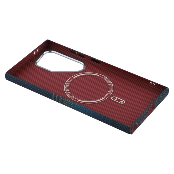 Carcasa pentru Samsung Galaxy S25 Ultra, Carbon Fiber MagSafe, albastru