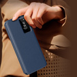 Husă cu clapetă pentru Samsung Galaxy S25, Smart View Wallet, albastru