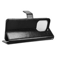 Cu clapetă pentru Xiaomi Redmi Note 14 4G, Crazy Horse Wallet, negru