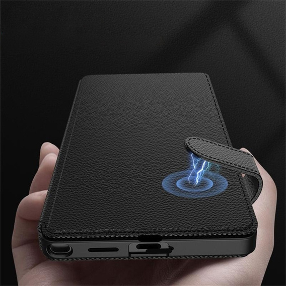 Husă cu clapetă pentru Samsung Galaxy S25 Ultra, GKK Card Slot Wallet, negru