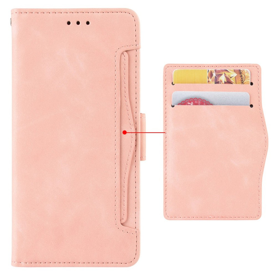 Cu clapetă pentru Huawei Nova Y70 4G, Card Slot, roz