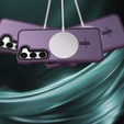 Husă pentru Samsung Galaxy S21 FE, pentru MagSafe, ERBORD Matt Case, violet închis + sticlă pentru ecran