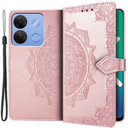 Cu clapetă pentru Infinix Smart 7 HD 4G, Mandala, roz rose gold