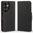 Husă din piele pentru Samsung Galaxy S24, ERBORD LeatherWallet, negru