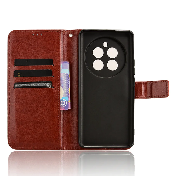 Cu clapetă pentru Realme 12 Pro 5G / 12 Pro+ 5G, Crazy Horse Wallet, maro