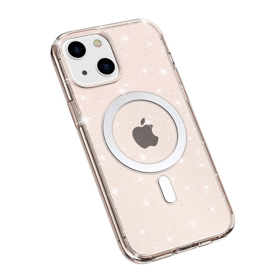 Husă pentru iPhone 14 Plus, Glittery, pentru MagSafe, de aur
