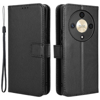 Cu clapetă pentru Honor Magic 6 Lite 5G, Wallet Smart Magnet, negru