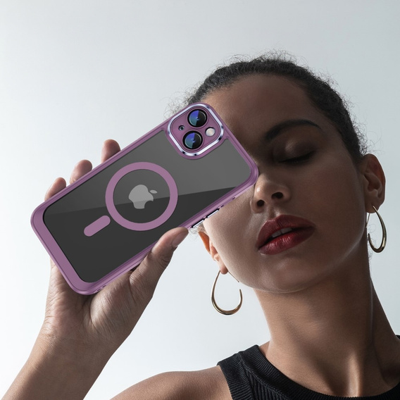 Husă pentru iPhone 15 Plus, ERBORD Impact Guard, MagSafe, violet