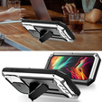Husă pentru iPhone 15 Pro Max, R-JUST CamShield Slide, armată, de argint / negru