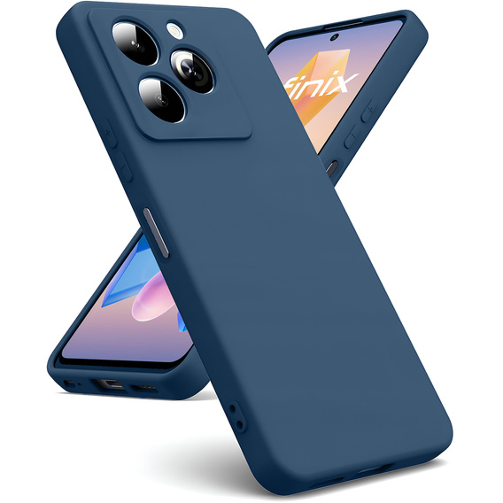 Husa pentru Infinix Hot 40i, Silicone Lite, albastru