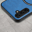 Huse pentru Samsung Galaxy A14 5G, Leather Hybrid MagSafe, albastru