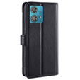 Cu clapetă pentru Motorola Edge 40 Neo, Wallet Zipper Pocket, negru