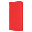 Cu clapetă pentru Samsung Galaxy S25+ Plus, Litchi Skin Grain, roșu