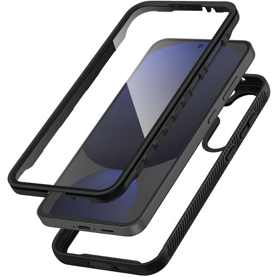 Carcasă pentru Samsung Galaxy S24 FE, Shockproof, cu folie, negru