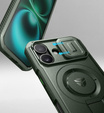 Carcasă blindată pentru iPhone 16, Dexnor CamProtect MagSafe, verde