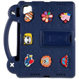 Husă pentru copii pentru Apple iPad Air 11" 6 gen. 2024, Cute Patterns, cu suport, albastru închis