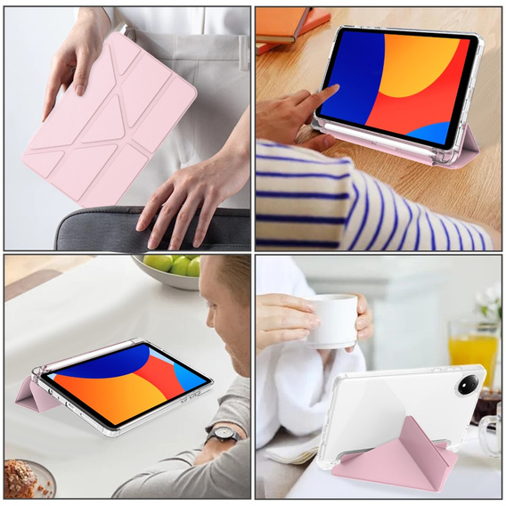 Husă pentru Xiaomi Redmi Pad SE 8.7", Origami, roz rose gold