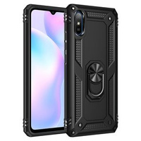 Husă blindată pentru Xiaomi Redmi 9A, Nox Case Ring, negru