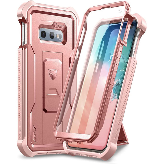 Husă blindată pentru Samsung Galaxy S10e, Dexnor Full Body, roz rose gold