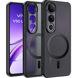 Husă pentru Vivo V50 Lite 4G / 5G, pentru MagSafe, ERBORD Matt Case, negru