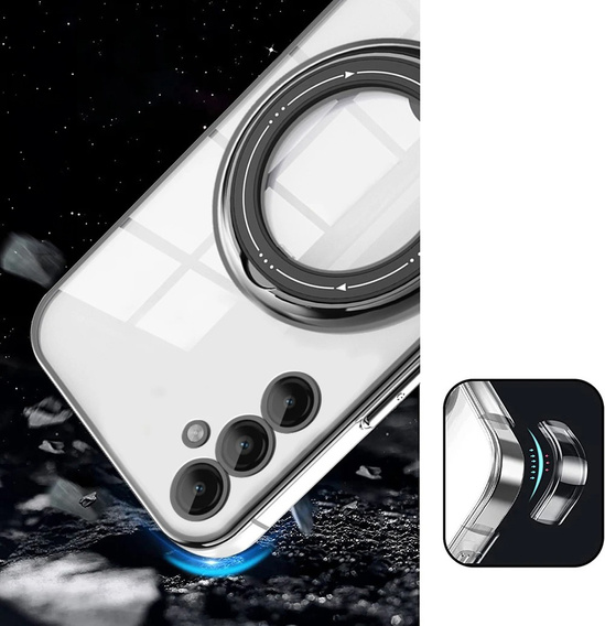 Carcasă magnetică pentru Samsung Galaxy S25+ Plus, pentru MagSafe, negru