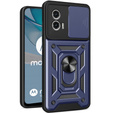 Husă blindată pentru Motorola Moto G53 5G, CamShield Slide, albastru