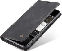 Husa CASEME pentru Xiaomi do Redmi Note 9s / 9 Pro, Leather Wallet Case, negru