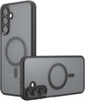 Husă pentru Samsung Galaxy A35 4G/5G, pentru MagSafe, ERBORD Matt Case, negru + sticlă pentru ecran