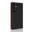 Cu clapetă pentru Samsung Galaxy S25 Ultra, Litchi Skin Grain, negru